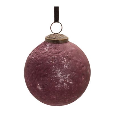 Melrose International Distressed Glass Ball Ornament (Set of 6)