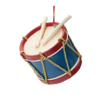 Image showing  Toy Drum and Top Spinner Ornament (Set of 12)