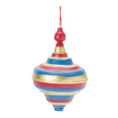 Image showing  Toy Drum and Top Spinner Ornament (Set of 12)