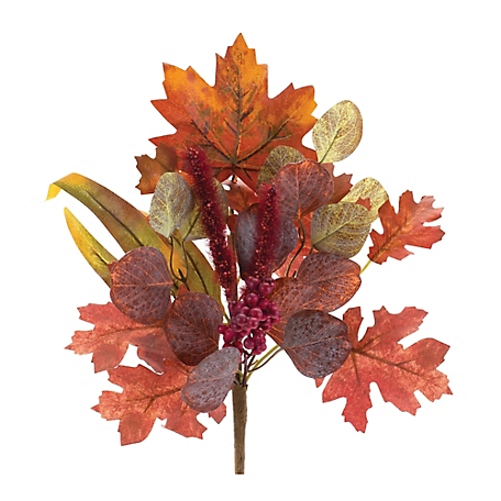 Melrose International Mixed Fall Foliage Leaf Pick (Set of 6)