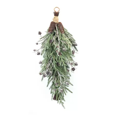 Melrose International Frosted Pinecone Twig Garland 31" Tall Artificial Christmas Plants