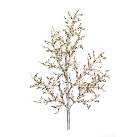 Melrose International Glittering Twig Branch (Set of 12) Artificial Christmas Plants