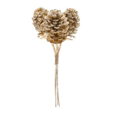 Image showing  Glittered Pine Cone Bundle (Set of 6)
