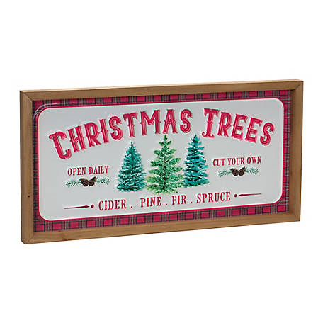 Melrose International Christmas Tree Wall Sign (Set of 2)