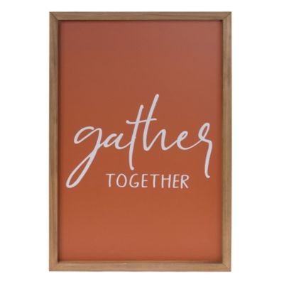 Image showing  Gather and Thankful Sentiment Sign (Set of 2)