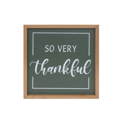 Image showing  Gather and Thankful Sentiment Sign (Set of 2)