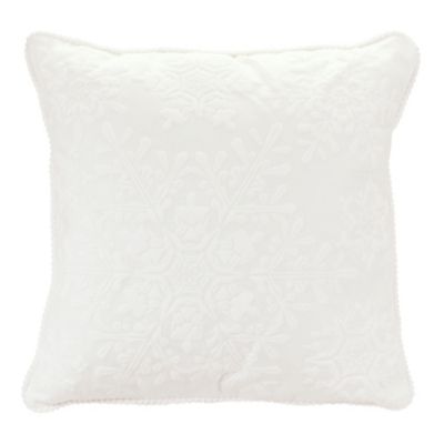 Melrose International Snowflake Throw Pillow 17 in. SQ