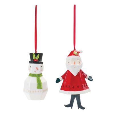 Image showing  Whimsical Santa and Snowman Ornament (Set of 6)