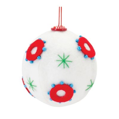 Image showing  Whimsical Fabric Ball Ornament (Set of 12)
