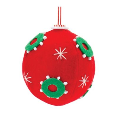 Image showing  Whimsical Fabric Ball Ornament (Set of 12)