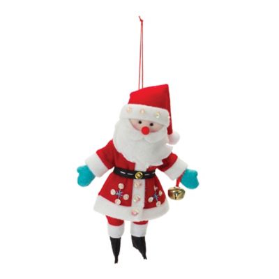 Image showing  Plush Santa Ornament (Set of 12)