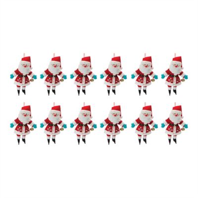 Image showing  Plush Santa Ornament (Set of 12)