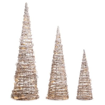 Melrose International LED Twig Tree Decor (Set of 3)