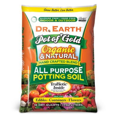 Dr. Earth 16 qt. 22 sq. ft. Pot of Gold Potting Soil Awesome soil and it keeps just the right amount of moisture!