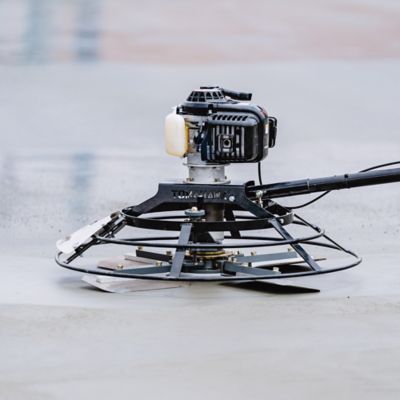 Image showing  30 in. Portable Concrete Power Trowel with 18 ft.G495 Bull Float Handle 37cc Engine