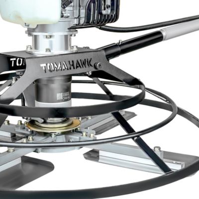 Image showing  30 in. Portable Concrete Power Trowel with 18 ft.G495 Bull Float Handle 37cc Engine