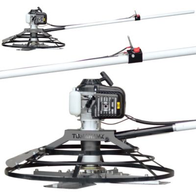 Image showing 5 th Tomahawk Power 30 in. Portable Concrete Power Trowel with 18 ft.G495 Bull Float Handle 37cc Engine