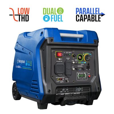 Westinghouse 5,000/3,900-Watt Dual-Fuel Portable Inverter Generator, CO Sensor, Recoil Start