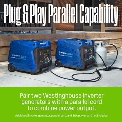Image showing 5 th Westinghouse 5,000/3,900-Watt Dual-Fuel Portable Inverter Generator, CO Sensor, Recoil Start