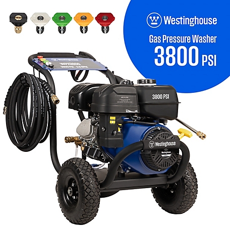 Westinghouse 3800-PSI, 3.6-GPM Gas Pressure Washer with 5 Nozzles & Soap Tank