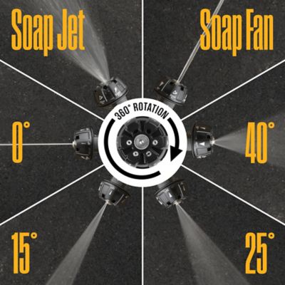 Image showing  Pressure Washer 6-in-1 Nozzle Attachment - 3600 PSI, 1/4 in. Connector