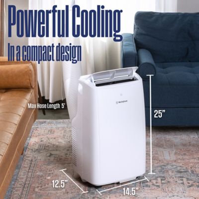 Image showing 7 th Westinghouse 12,000 BTU Portable Air Conditioner & Dehumidifier with Remote & Smart App, up to 550 sq. ft.