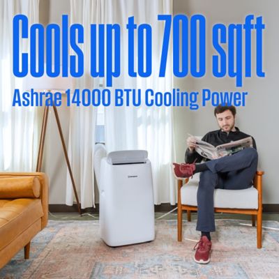 Image showing  115V Portable Air Conditioner with Heat and Dehumidifier, 700 sq. ft., 14,000 BTU, Remote and Smart App