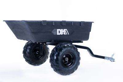 DK2 1,100 lb Capacity 5.35 ft. x 3.85 ft. Heavy Duty Steel Frame Poly ATV Trailer with Dump Cart-MMT-ATV