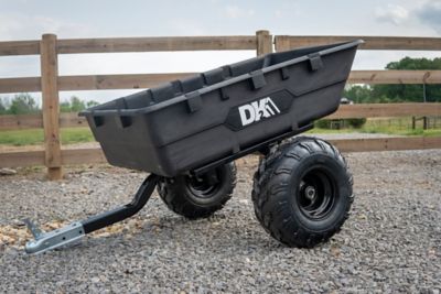 Image showing 5 th DK2 5.35 ft. x 3.85 ft. Heavy-Duty Steel Frame Poly ATV Trailer with Dump, 1,100 lb. Max Capacity