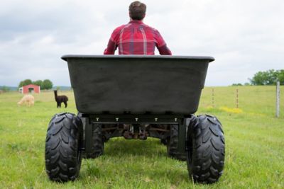 Image showing 6 th DK2 5.35 ft. x 3.85 ft. Heavy-Duty Steel Frame Poly ATV Trailer with Dump, 1,100 lb. Max Capacity