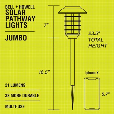 Image showing  21-Lumen Solar Outdoor Pathway Lights, Waterproof, Wireless with Remote, 4-Pack