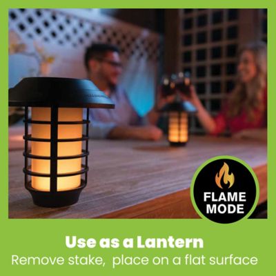 Image showing  21 Lumens Solar Powered Landscape Pathway Lighting 2 Modes LED Path Lights (Set of 2)