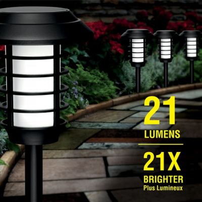 Image showing 8 th Bell & Howell 21 Lumens Solar Powered Landscape Pathway Lighting 2 Modes LED Path Lights (Set of 2)