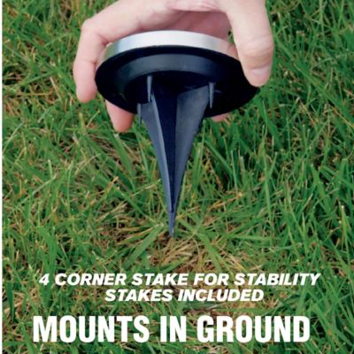 Image showing 6 th Bell & Howell 10 in. Solar-Powered LED Mosaic Disk Path Lights, Blue, 4-Pack