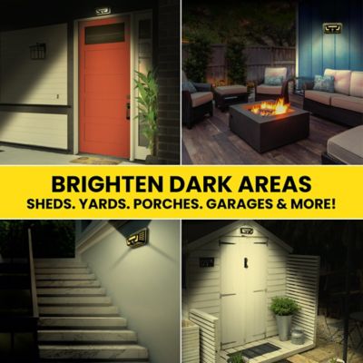 Image showing 6 th Bell & Howell 330-Lumen Motion Sensor Solar Bionic Wall Light, 2 Modes, Warm Light