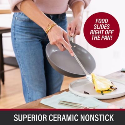 Image showing  Professional 13-Piece Aluminum Hard Anodized Diamond and Mineral Coating Nonstick Cookware Set in Grey