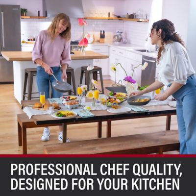 Image showing  Professional 13-Piece Aluminum Hard Anodized Diamond and Mineral Coating Nonstick Cookware Set in Grey