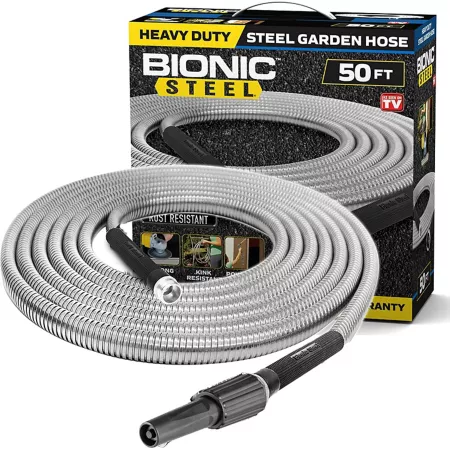 Bionic Steel 5/8 in x 50 ft Kink-Free Lightweight Stainless Steel Garden Hose Garden Hoses