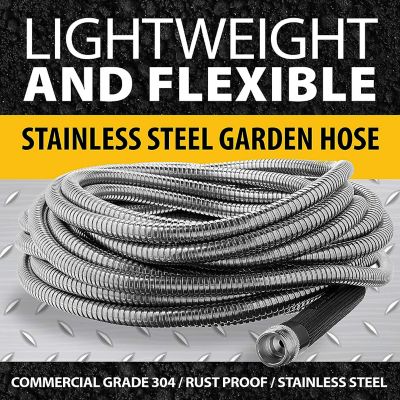 Image showing  5/8 in. x 50 ft. Lightweight Kink-Free Stainless Steel Garden Hose