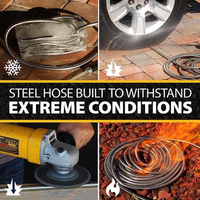 Image showing  5/8 in. x 100 ft. Lightweight Kink-Free Stainless Steel Garden Hose