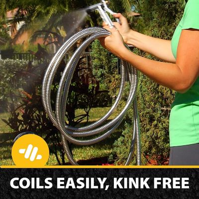 Image showing  5/8 in. x 100 ft. Lightweight Kink-Free Stainless Steel Garden Hose