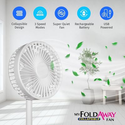 Image showing  40 in. My Foldaway Rechargeable Fan, Foldable and Portable, 81 CFM