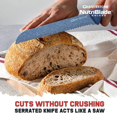 Image showing  Nutri Blade Stainless Steel Knives Cooking Knife Set in Blue, 6 pc.