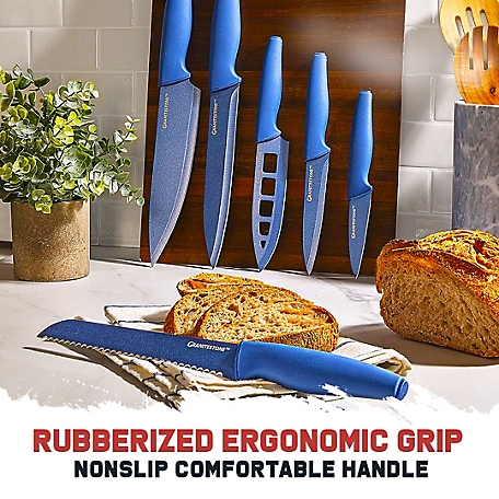 6-piece Stainless Steel Nutri Blade High-grade Knife Set In Classic Blue