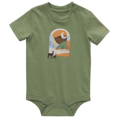 Carhartt Baby Boys' Deer Short-Sleeve Bodysuit