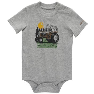 Carhartt Baby Boys' Tractor Short-Sleeve Bodysuit, CA6506-H01