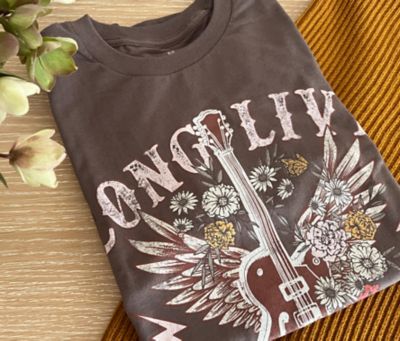 Image showing 1 th Tractor Supply Women's Long Live 90s Country Graphic T-Shirt