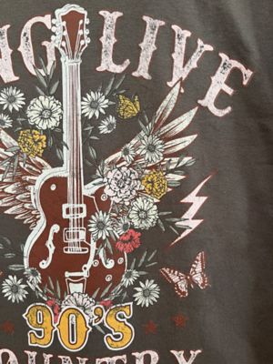 Image showing 2 th Tractor Supply Women's Long Live 90s Country Graphic T-Shirt