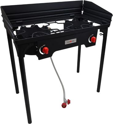 Gas One Double Burner Propane Gas Outdoor Cooker with Windscreen