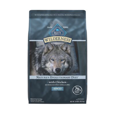 Blue Buffalo Wilderness Adult High-Protein Natural Chicken Recipe Dry Dog Food, 24 lb. Bag